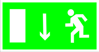 E10 указатель двери эвакуационного выхода (левосторонний) (пластик, 300х150 мм) - Знаки безопасности - Эвакуационные знаки - ohrana.inoy.org