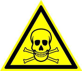 W03 опасно! ядовитые вещества (пленка, сторона 200 мм) - Знаки безопасности - Предупреждающие знаки - ohrana.inoy.org